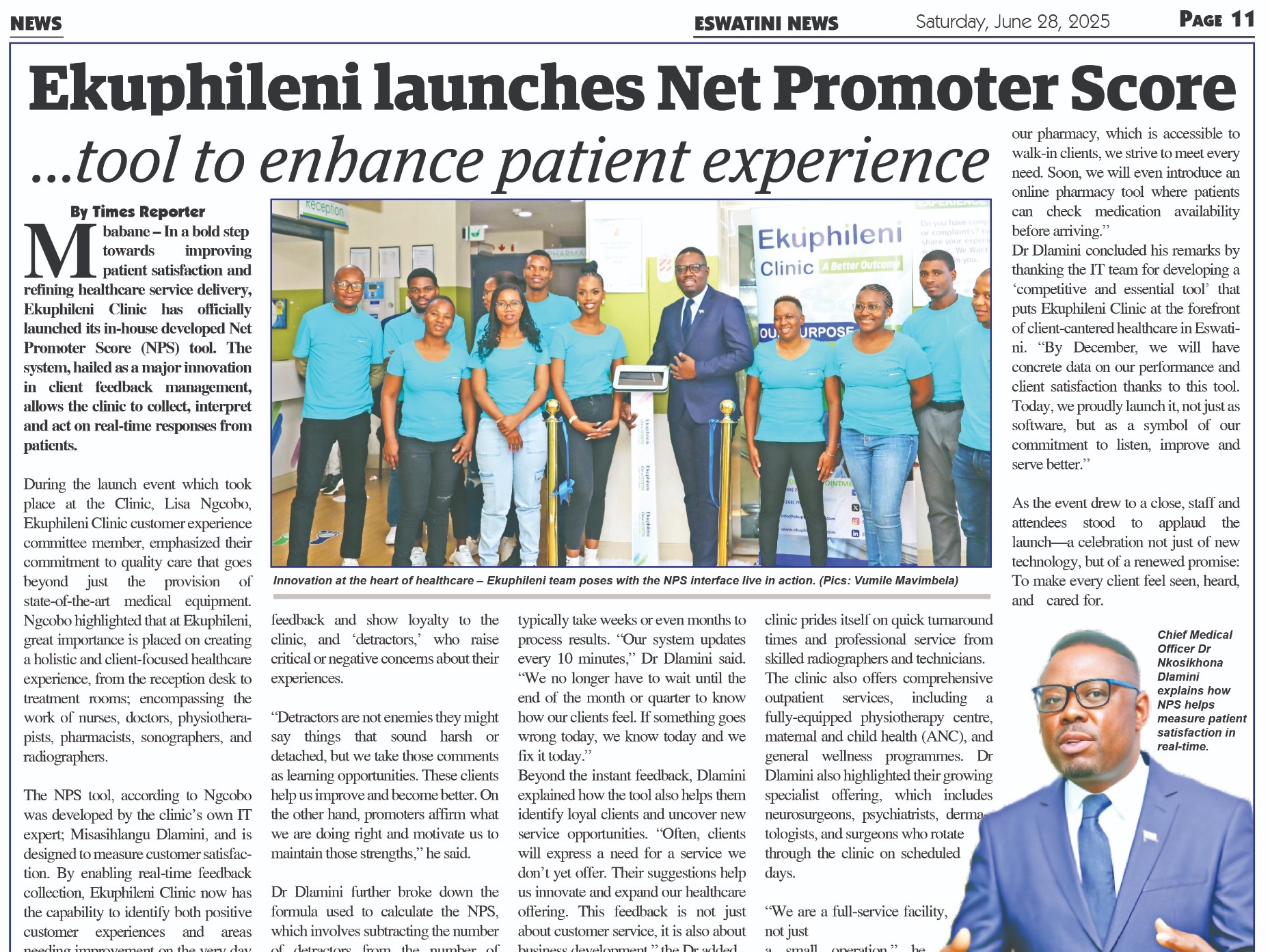 Ekuphileni Launches Net Promoter Score